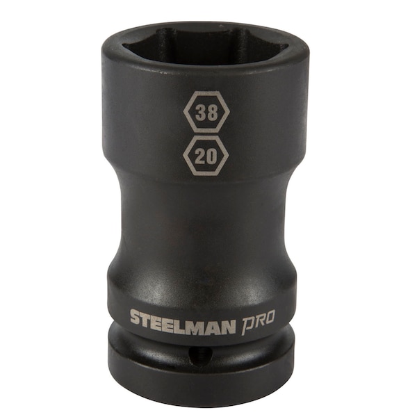 Steelman 1" Drive Budd Wheel 38mm 6-Point Hex and 20mm 4-Point Square Combo Impact Socket 79323 - main